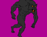 Coloring page Werewolf painted bystrecf