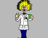 Coloring page Mad scientist painted bySammy