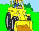 Coloring page Digger painted byLLUIS M