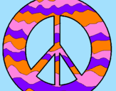 Coloring page Peace symbol painted byGirlsRule