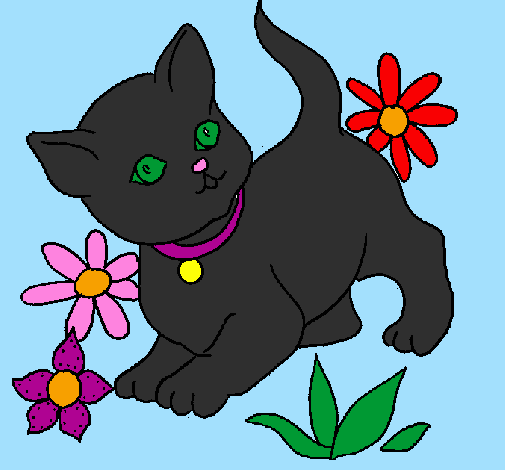 Coloring page Kitten painted bykittycat (tommie)