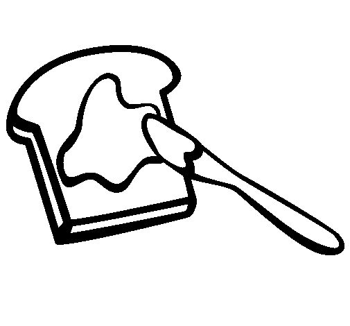 Coloring page Toast painted bybread