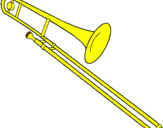 Coloring page Trombone painted byb