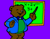 Coloring page Bear teacher painted by*bRiTtNeY*