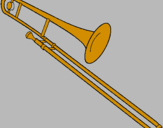 Coloring page Trombone painted bycameron