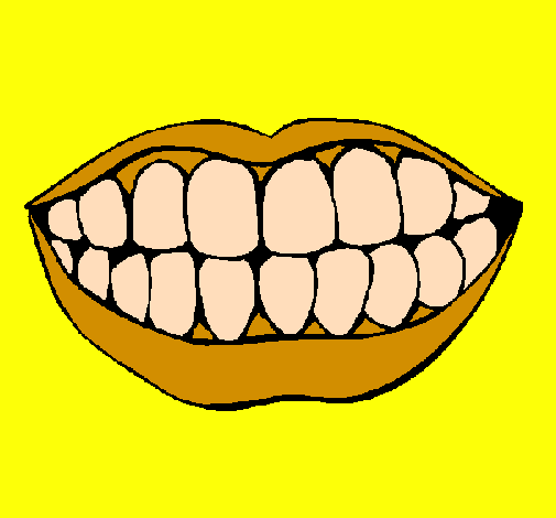 Coloring page Mouth and teeth painted byGÁBOR