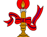 Coloring page Christmas candle II painted bymiraa1