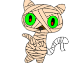 Coloring page Doodle the cat mummy painted bymicah