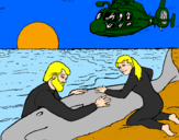 Coloring page Whale rescue painted byKC