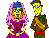 Coloring page Royal wedding painted byjulia