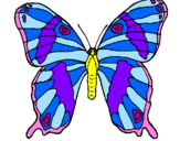 Coloring page Butterfly painted bykkk