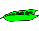 Coloring page peas painted byAndrea