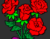 Coloring page Bunch of roses painted byKayla