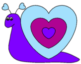 Coloring page Heart snail painted bykatie