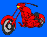 Coloring page Motorbike painted byachier