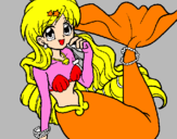 Coloring page Mermaid painted bylucia