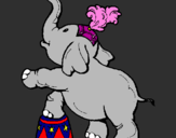 Coloring page Elephant painted bylala