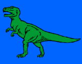 Coloring page Tyrannosaurus Rex painted byindian