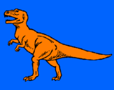 Coloring page Tyrannosaurus Rex painted bypootyrex