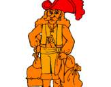 Coloring page Pirate with sacks of gold painted byCapn Orange Julius