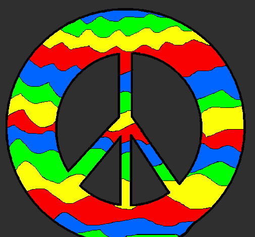 Coloring page Peace symbol painted byJack