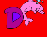 Coloring page Dolphin painted byMARINA