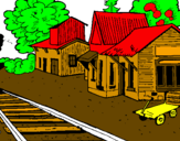 Coloring page Train station painted bypanayiotis