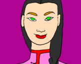 Coloring page Young Chinese woman painted bytanadia