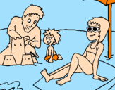 Coloring page Family vacation painted byxzasb