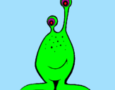 Coloring page Mini alien painted byjoge
