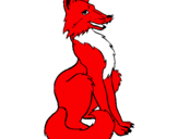 Coloring page Red fox painted bykevin