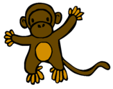 Coloring page Monkey painted byjayda