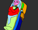 Coloring page Mummy painted byvgbvgfvbvc