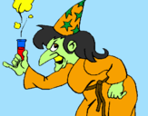 Coloring page Witch painted bylaila jaen