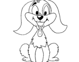 Coloring page Playful puppy painted bysirrobb