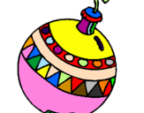 Coloring page Christmas bauble painted byChristmas Eve ornament