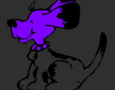 Coloring page Dog in wind painted byANGEL