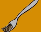 Coloring page Fork painted bybrit