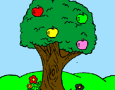 Coloring page Apple tree painted byandy20