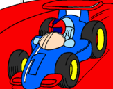 Coloring page Racing car painted byandres