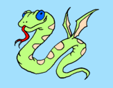 Coloring page Winged serpent painted bySlither