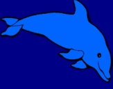 Coloring page Happy dolphin painted byleslie