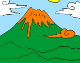 Coloring page Mount Fuji painted byMarga
