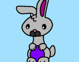 Coloring page Art the rabbit painted bypopstar89