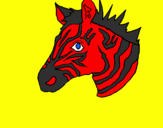 Coloring page Zebra II painted byL.J.