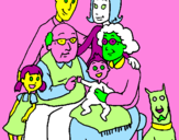Coloring page Family  painted byKawter