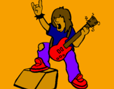 Coloring page Rocker painted bybaby