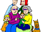 Coloring page Family  painted byLISA