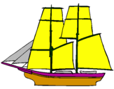 Coloring page Sailing boat painted bymaximo