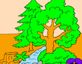 Coloring page Forest painted bylisa